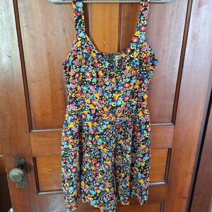 Pre-Owned Wild Fable Black Multicolor Romper